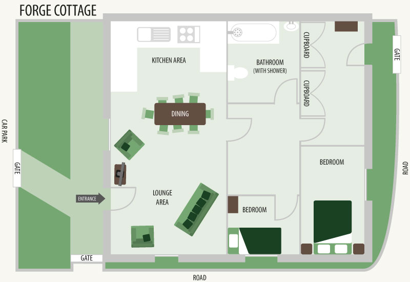 Floorplan for Forge Cottage